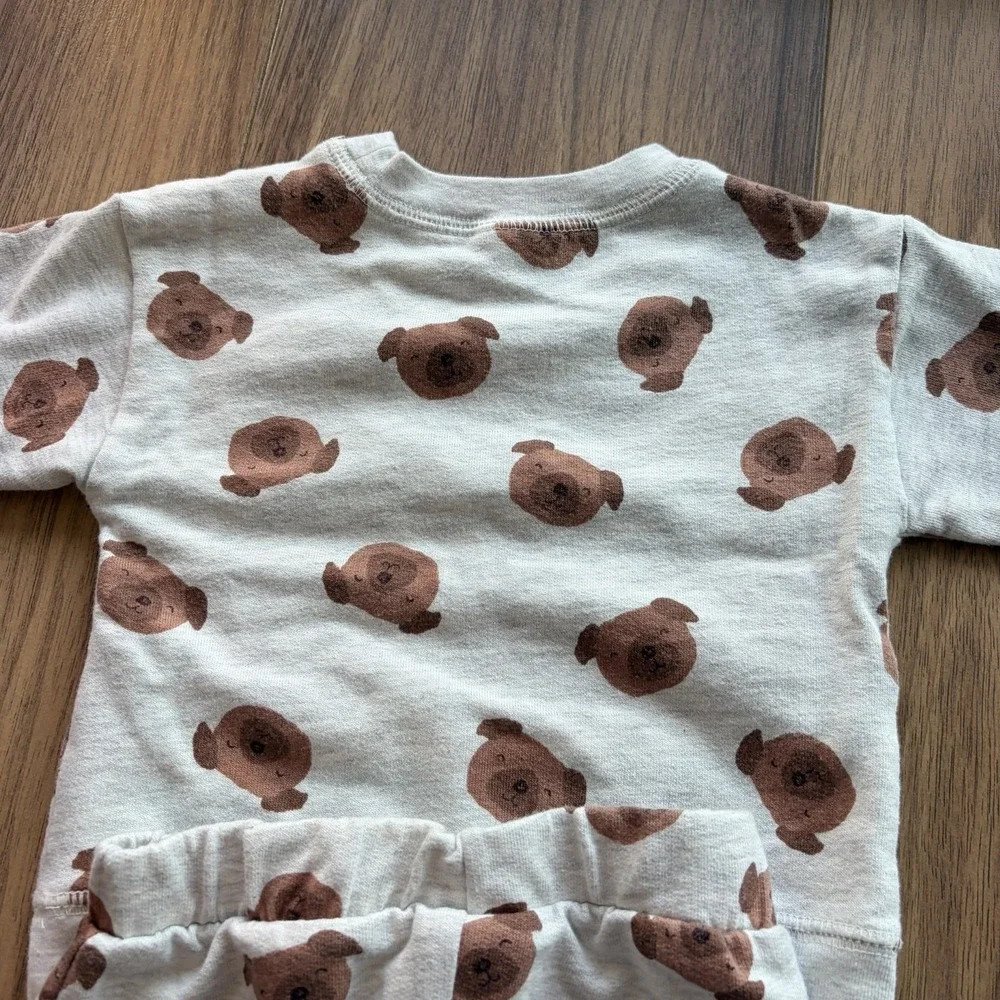Baby Boys Girls Carters Dog‎ Print Sweat Set Size 0-3 Months